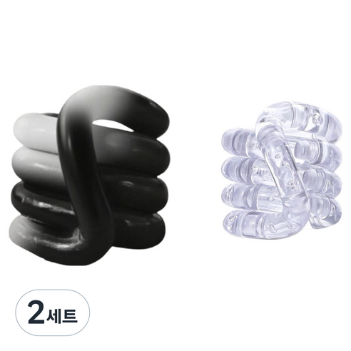 다다랜드 컬러풀 트위스트 온도변화 팝 튜브 손장난감 2종 세트, 블랙, 화이트, 2세트