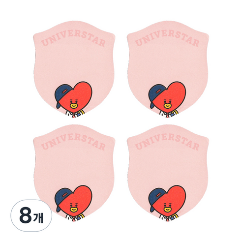 BT21 1단 점착메모지, 타타, 40매, 8개