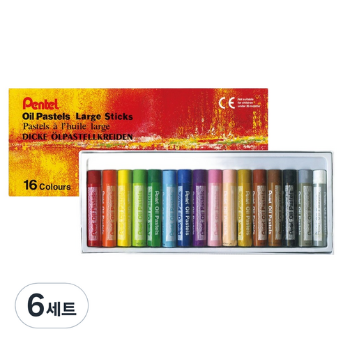 펜텔 오일 파스텔 세트 GHT-16, 16색, 6세트