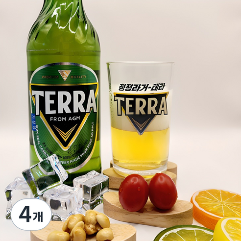 테라맥주 잔, 4개