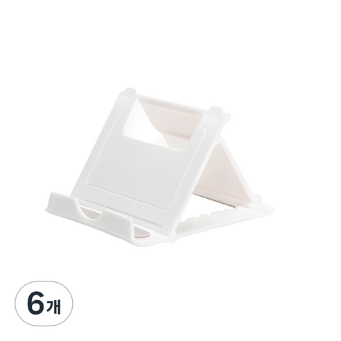 각도조절 휴대용 접이식 거치대, 화이트, 6개