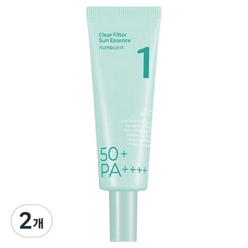 넘버즈인 1번 청초 진정맑은 물막선크림 SPF50+ PA++++, 50ml, 2개