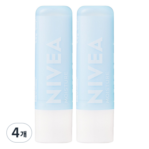 니베아 립케어 모이스춰 케어, 무향, 4.8g, 4개