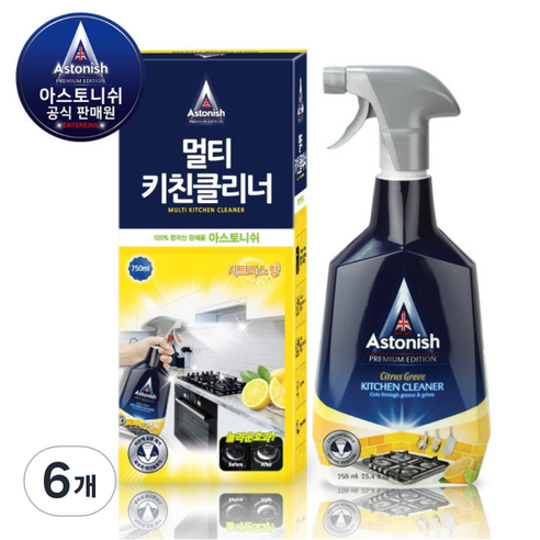 아스토니쉬 멀티키친 클리너, 750ml, 6개