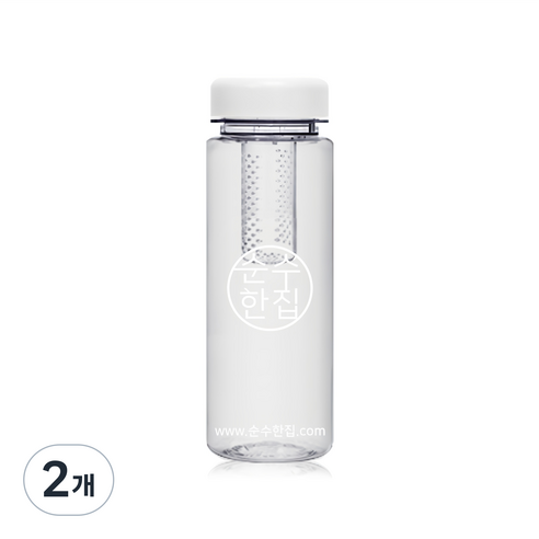 순수한집 트라이탄 티백망 보틀, 혼합색상, 500ml, 2개