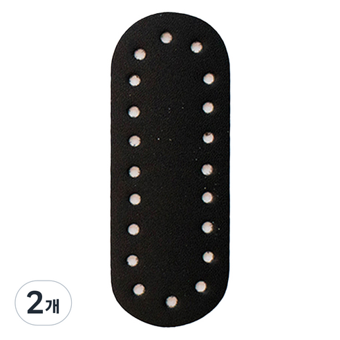 yarna 핸드폰백 가죽 바닥 4 x 10.5 cm, 블랙, 2개