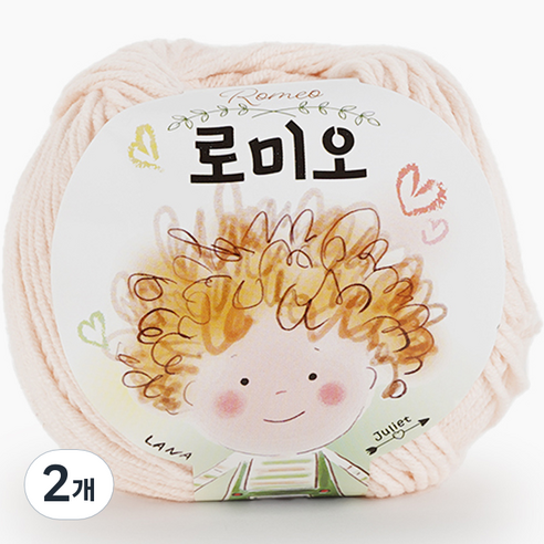 쎄비 로미오 뜨개실, 3 연한 살구, 2개