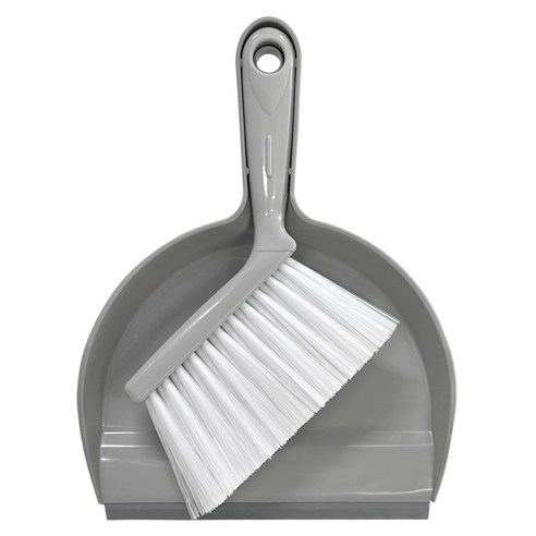 솔앤소울 미니 빗자루 + 쓰레받기 세트, 그레이, 1세트