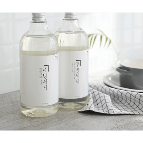 살림백서 주방세제 청귤향 + 전용펌프 세트 후기 분석 - 설거지 후 뽀득해진 식기