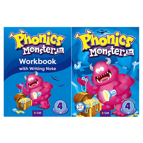Phonics Monster 3rd Edition : Workbook with Writing Note 4 + Student Book 4 세트, 초등 1학년, A*LIST