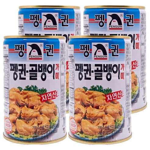 펭귄 자연산 골뱅이 가미, 400g, 4개