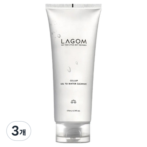 라곰 셀럽 젤 투 워터 클렌저, 170ml, 3개