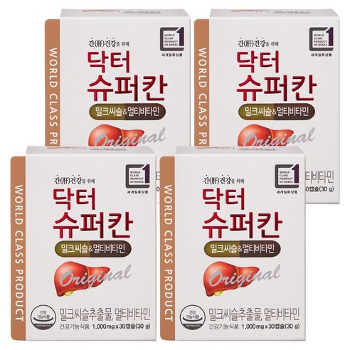 닥터슈퍼칸 에이치엘사이언스 밀크씨슬 멀티비타민 30g, 30정, 4개