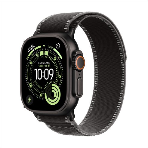 Apple 2025 애플워치 Ultra 3 트레일루프, 49mm, GPS+Cellular, 블랙/블랙/차콜, S/M