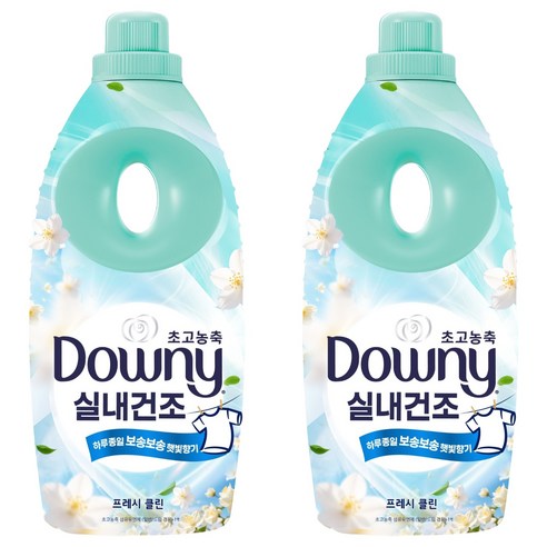 다우니 실내건조 초고농축 섬유유연제 프레시 클린 본품, 1L, 2개