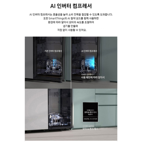 삼성전자 Bespoke 905L AI 4도어 냉장고 후기 분석 - AI 에너지 절약 로고