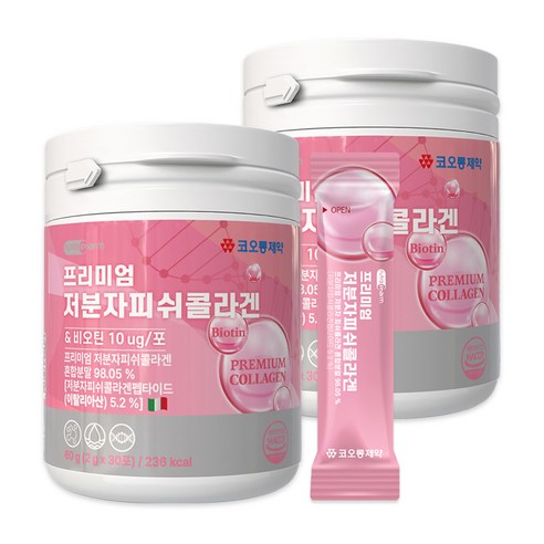 코오롱제약 프리미엄 저분자 피쉬 콜라겐 30p 60g, 2개 맛있게 먹은 솔직 후기 - 상품 이미지 1