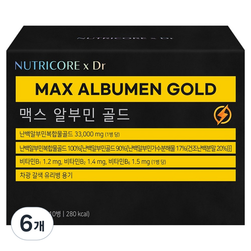 뉴트리코어 맥스 알부민 골드, 10회분, 6개