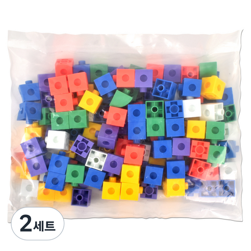 오즈토이 큐브 블록 놀이 110P, 혼합색상, 2세트