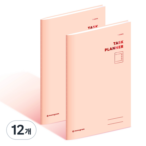 모노그램 1MONTHS 태스크 플래너 MG-0017, CARNIVAL PINK, 12개
