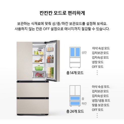 삼성전자 Bespoke AI 김치플러스 490L 후기 분석 - 측면 마감