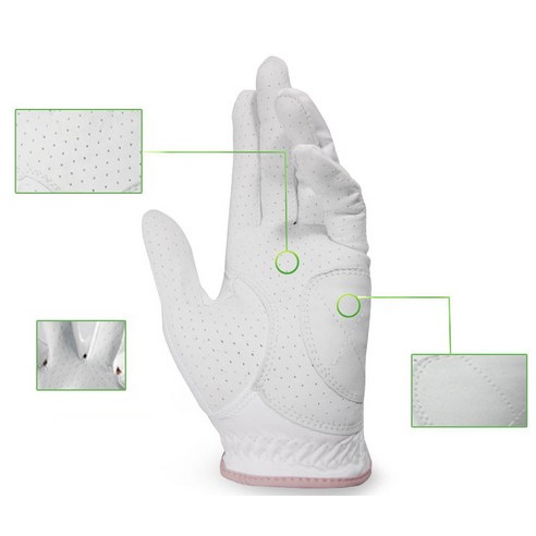 마르시아 여성용 미켈란젤로 프리미엄 반양피 골프장갑 양손착용 이미지 4