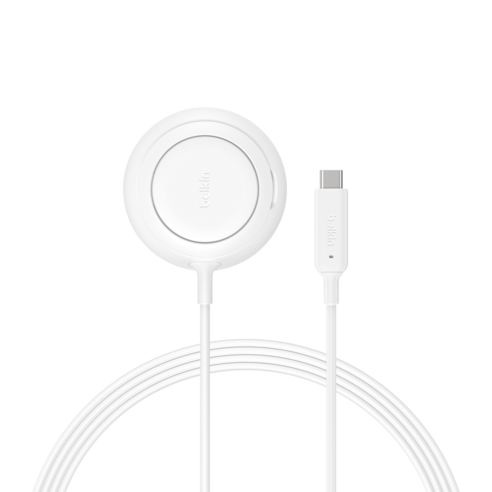 벨킨 울트라차지 Qi2 25W 마그네틱 무선 고속 충전기 WIA014krWH, 화이트, 1개