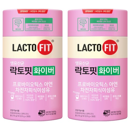 락토핏 화이버 유산균 30p, 2개, 270g
