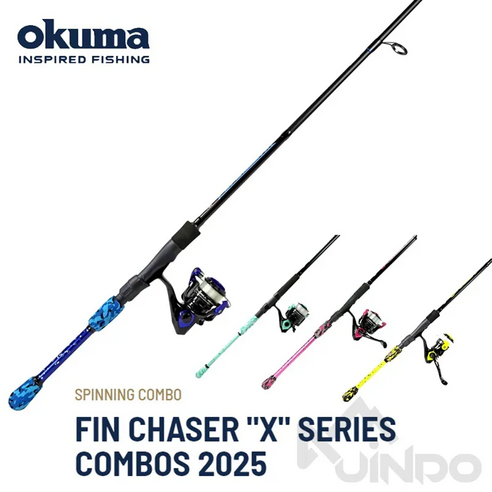 okuma 寶熊釣具炫彩獵人X Fin Chaser COMBO 竿捲組釣竿紡車路亞FNX
