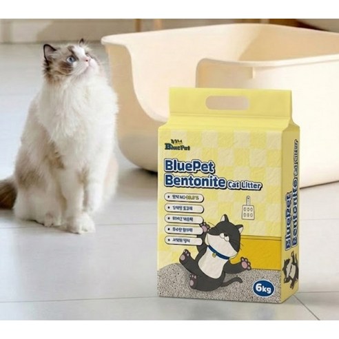 블루펫 먼지없는 벤토나이트 고양이 모래 이미지 4