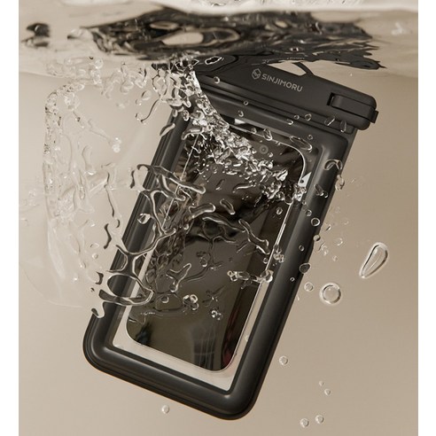 신지모루 IPX8스펀지 튜브 4중잠금 스마트폰 방수팩+ 크로스 스트랩 + 암밴드 + 핸드 스트랩 이미지 4