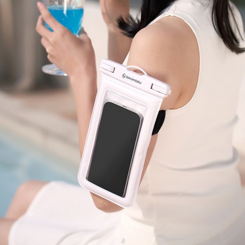 신지모루 IPX8스펀지 튜브 4중잠금 스마트폰 방수팩+ 크로스 스트랩 + 암밴드 + 핸드 스트랩 이미지 4