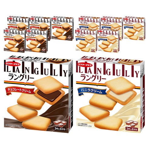 랑그리 초코 + 바닐라향 크림 샌드, 132g, 12개