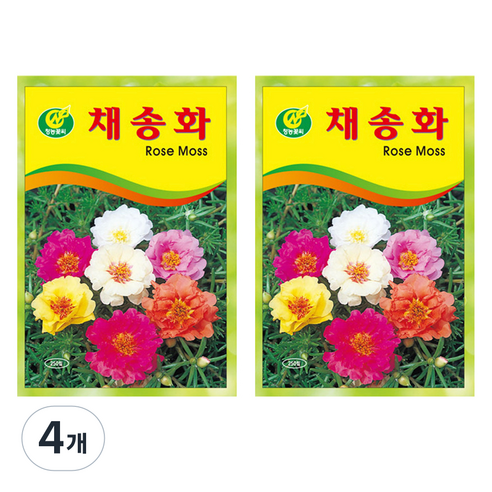 청농종묘 채송화 씨앗 250p, 4개