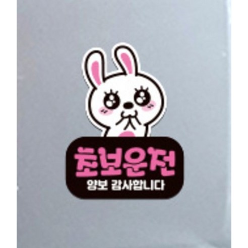 제제데코 자동차 탈부착 자석 고휘도 반사 초보운전 스티커 시트지 LC006 이미지 3