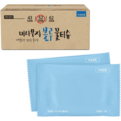 그린위생산업 미니무지 블루 물티슈 실사용 후기 | 효과 있을까? 썸네일