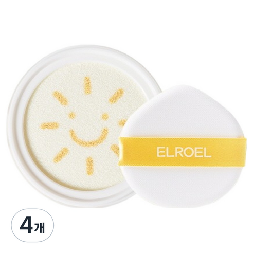 엘로엘 팡팡 옐로우 빅 선쿠션 플러스 리필 SPF50+PA++++, 25g, 4개