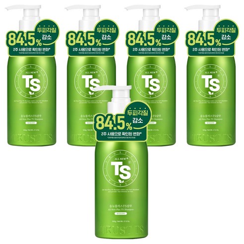 TS 올뉴 플러스 탈모증상완화 샴푸, 500g, 5개