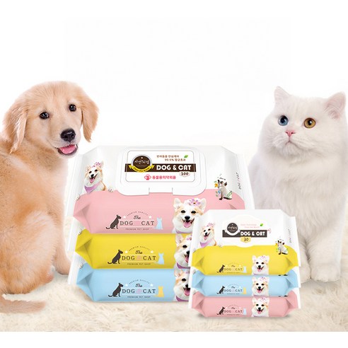 자연처럼 도그앤캣 반려동물 물티슈 랜덤 발송 이미지 3