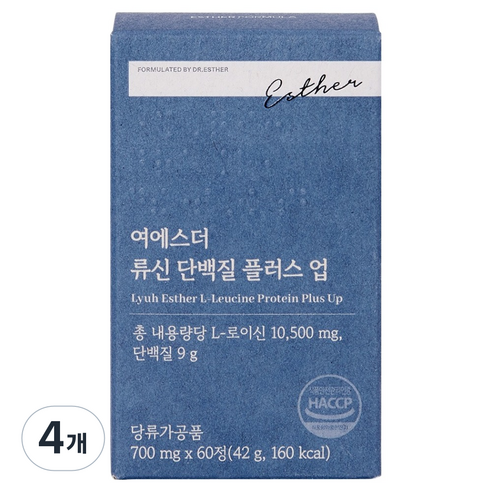 에스더포뮬러 여에스더 류신 단백질 플러스 업 42g, 60정, 4개