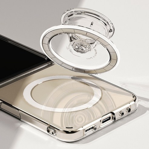 신지모루 자력강화 M 티피톡 맥세이프 스마트톡 투명 그립 홀더 이미지 3