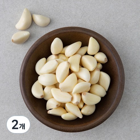 국내산 유기농 깐마늘, 200g, 2개