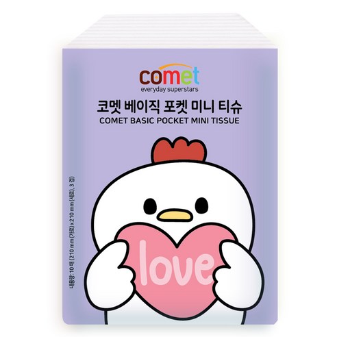 코멧 베이직 천연펄프 3겹 포켓티슈 10매, 60개 실사용 후기 | 효과 있을까? - 상품 이미지 4