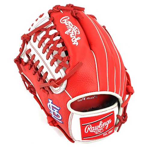 롤링스 셀렉트 프로 라이트 스페셜 오더 MLB 팀 로고 글러브 좌투용 GHW5SPL205-4-STL(RH), 스칼렛, 1개