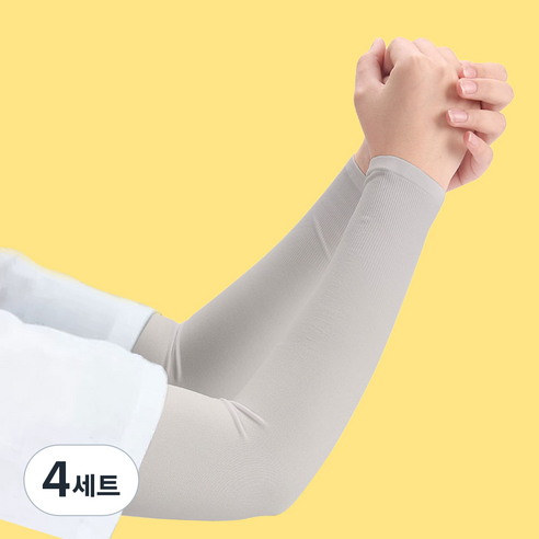 째째마켓 여름 쿨링 팔토시 양쪽 세트 VCB-3, 그레이, 4세트