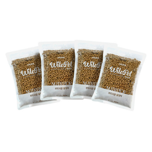 윌로펫 시니어 강아지 뉴트리탑 소프트사료 후기 분석 - 부드러운 알갱이 확대 모습