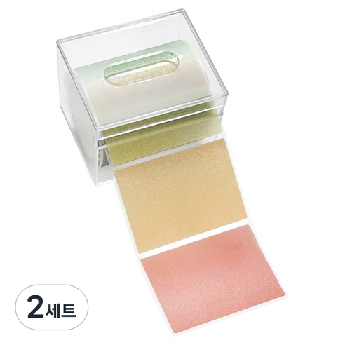 모던앳 반투명 글리터 점착 메모지 105p 세트, 레인보우, 2세트