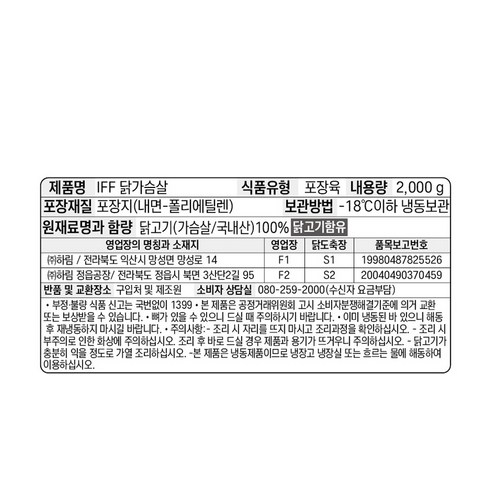 하림 IFF 닭가슴살 (냉동), 2kg, 1개 후기 분석 - 요리 활용 예시