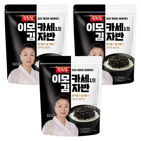 광천김 이모카세 1호 김자반, 50g, 3개
