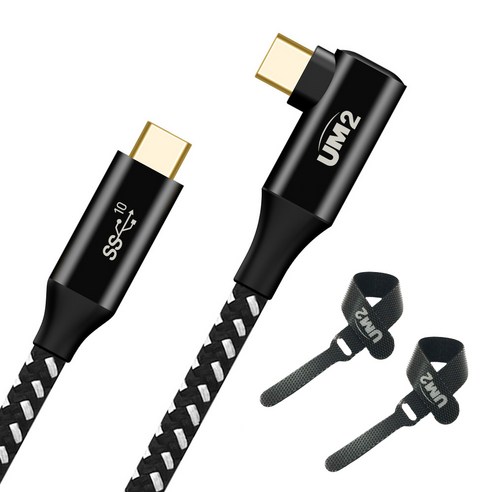 유엠투 C to C PD 100W 고속 충전 케이블 UMCA-CL100W, 블랙, 1개, 2m